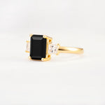 SR12583 Black Onyx Ring - White-Gold
