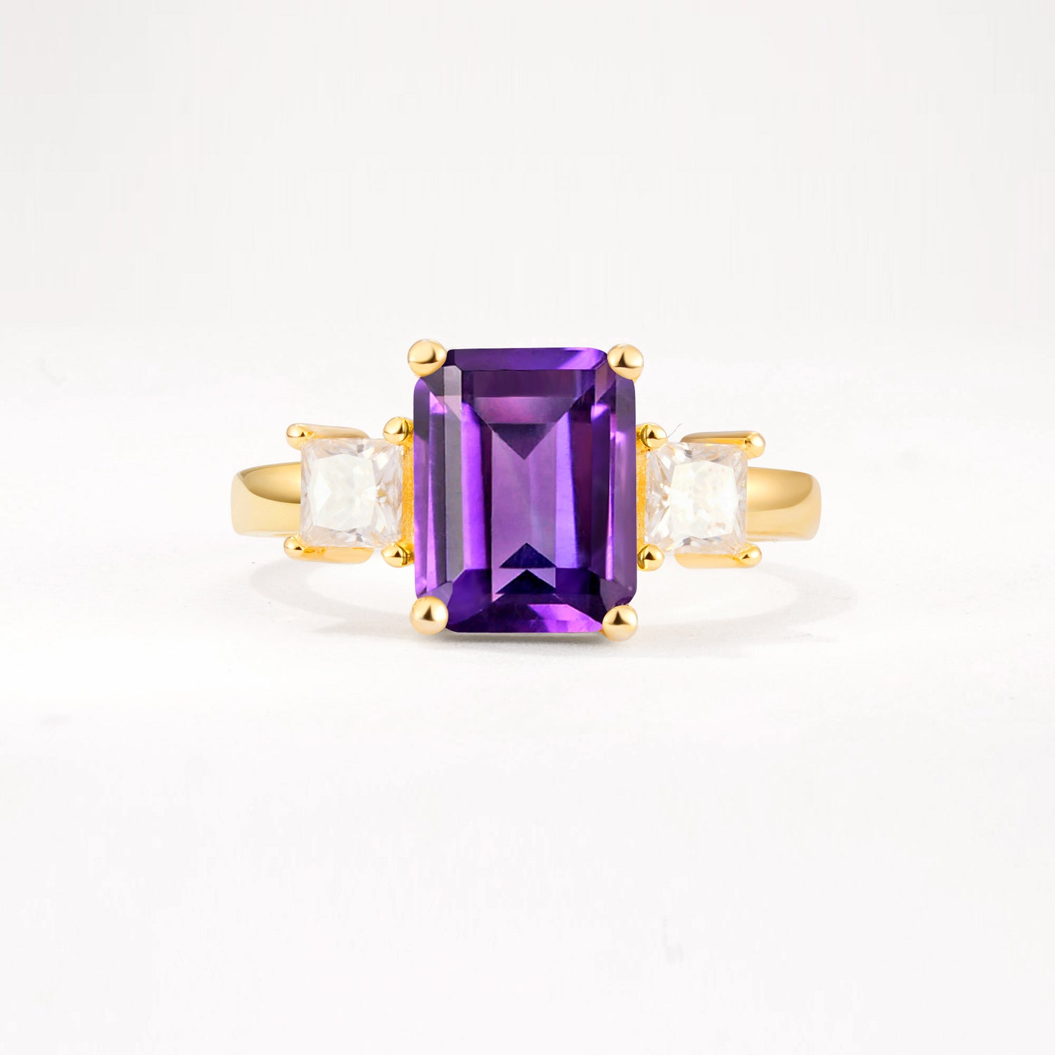 SR12583 Amethyst Ring - Yellow-Gold