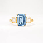 SR12583 Aquamarine Ring - Yellow-Gold