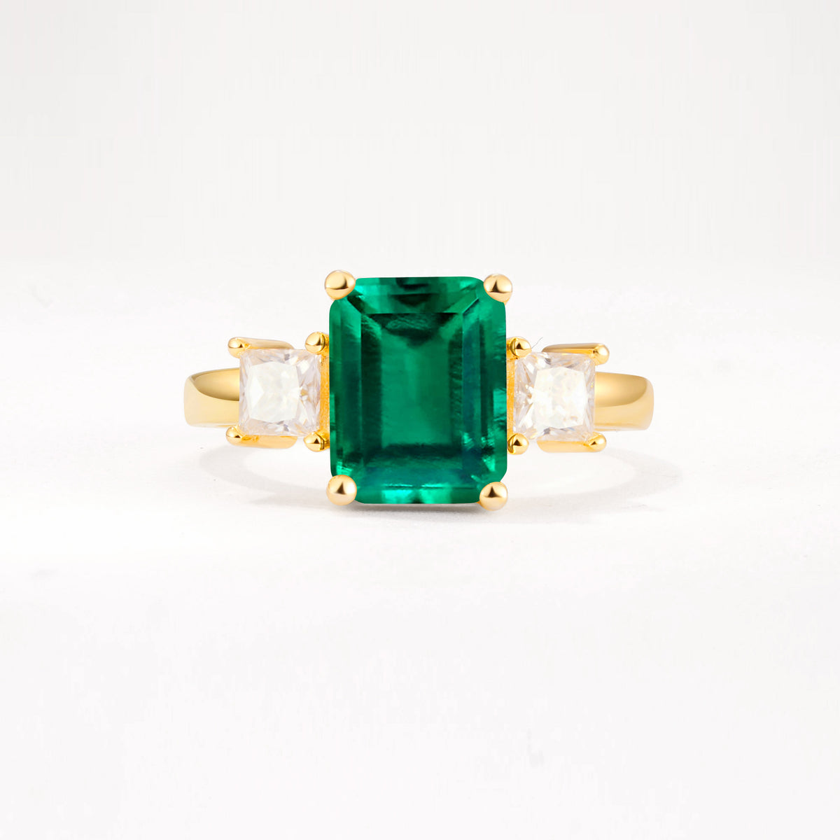 SR12583 Emerald Ring - Yellow-Gold