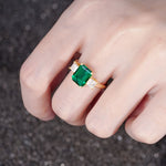 SR12583 Emerald Ring - Rose-Gold