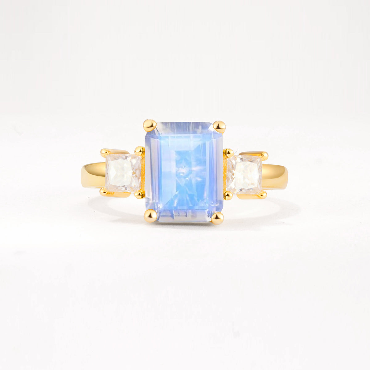 SR12583 Moonstone Ring - Yellow-Gold