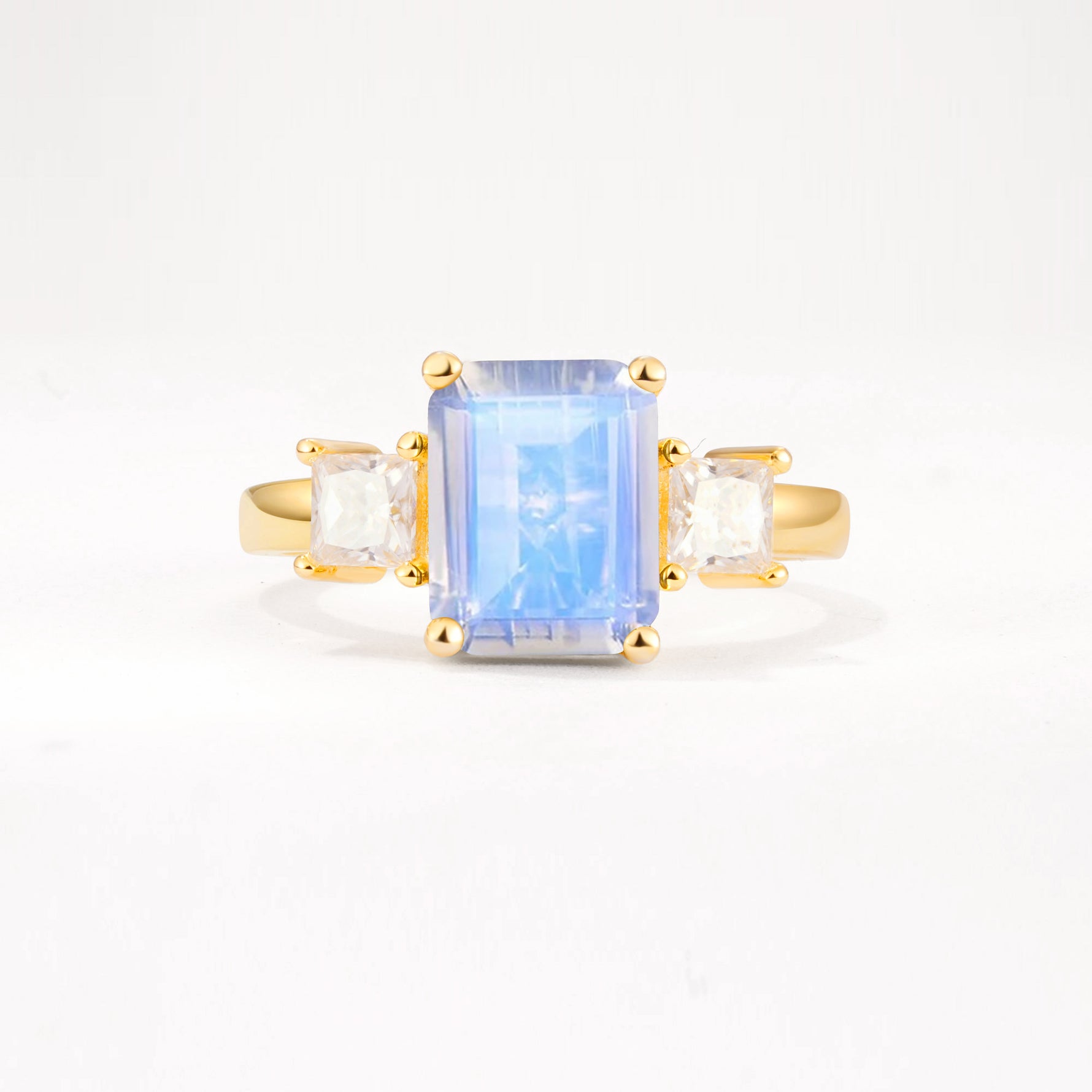 SR12583 Moonstone Ring - Yellow-Gold