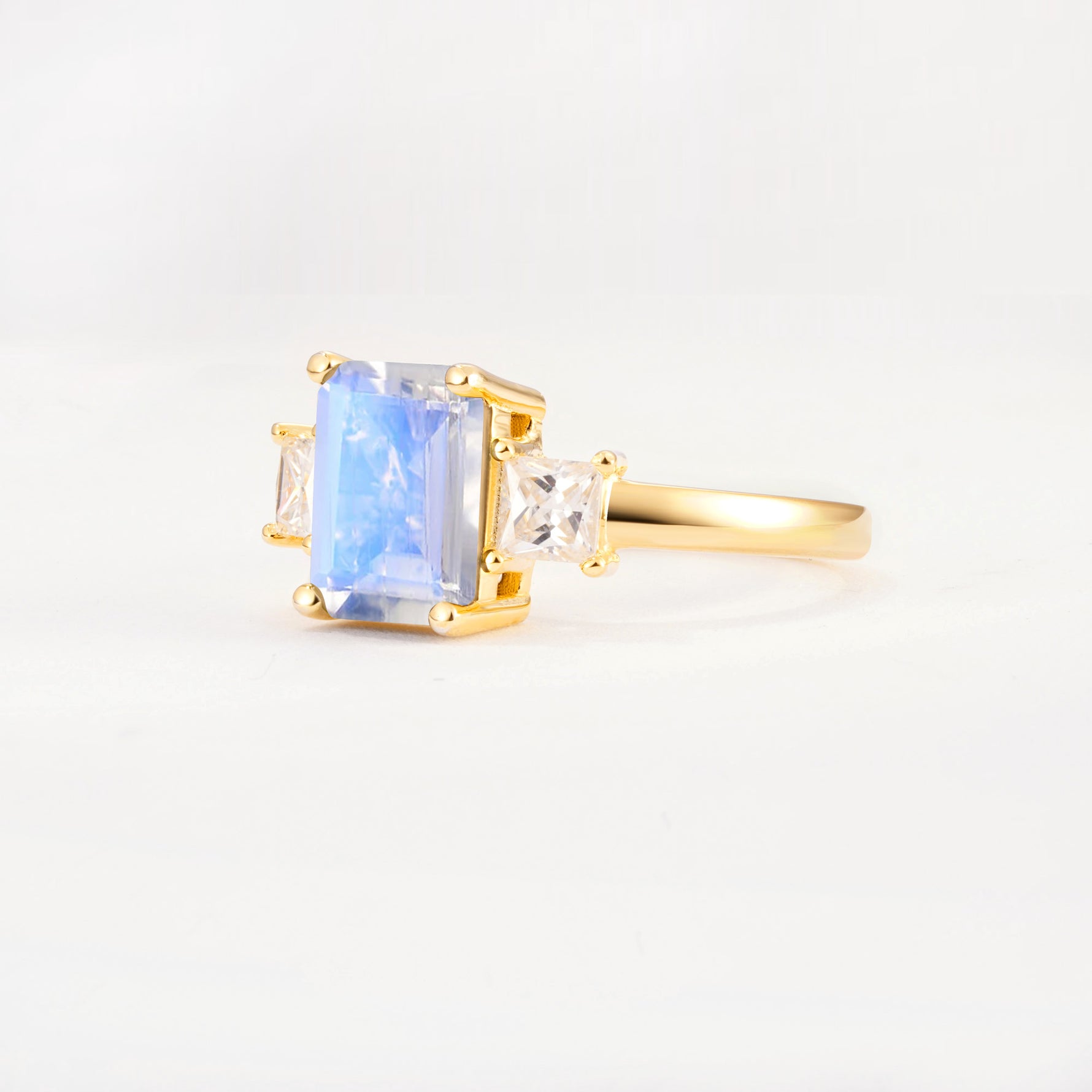 SR12583 Moonstone Ring - White-Gold