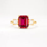 SR12583 Ruby Ring - Yellow-Gold