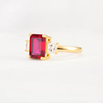 SR12583 Ruby Ring - White-Gold