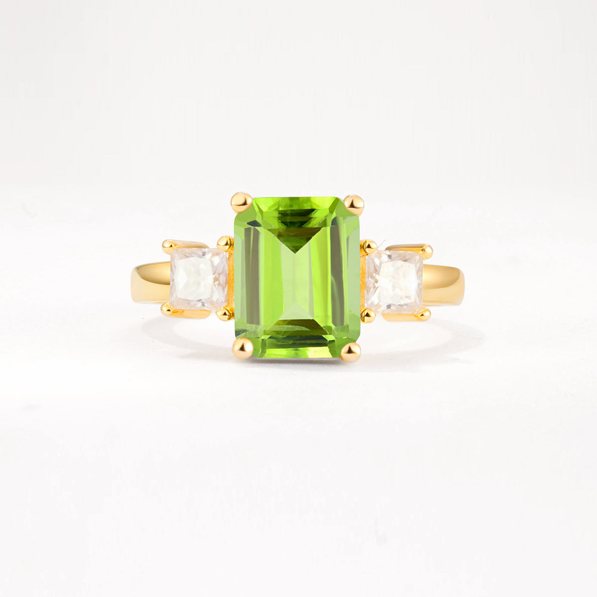SR12583 Peridot Ring - Yellow-Gold