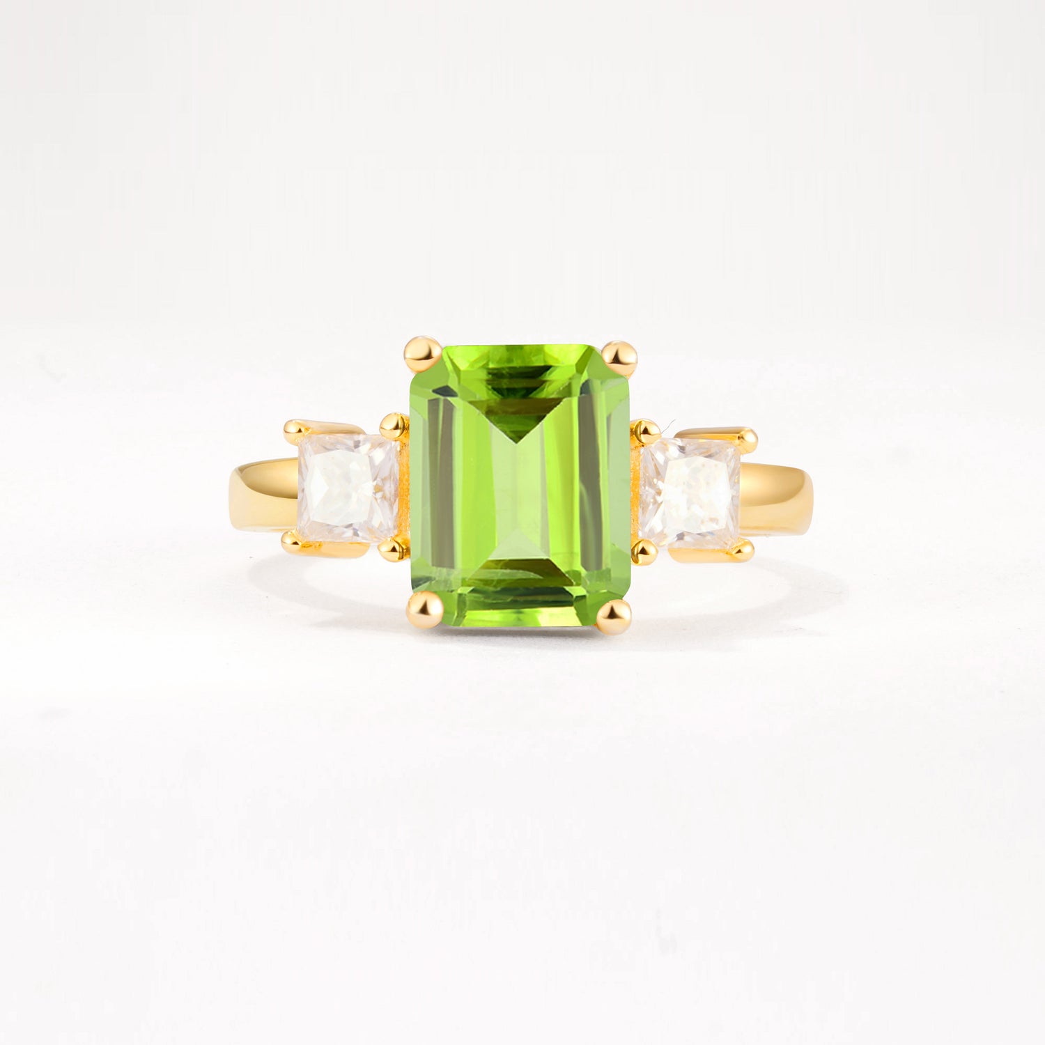 SR12583 Peridot Ring - Yellow-Gold