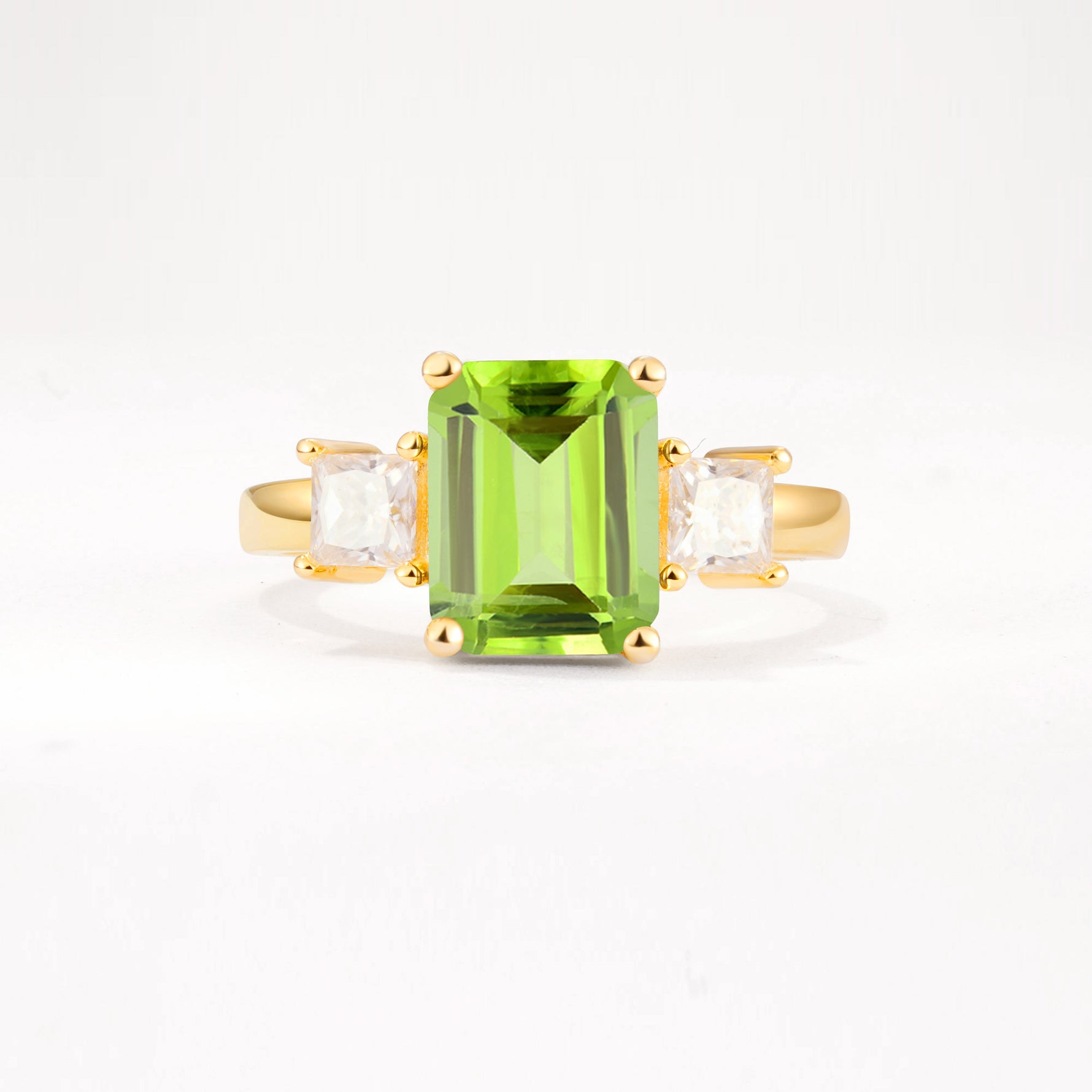 SR12583 Peridot Ring - Yellow-Gold