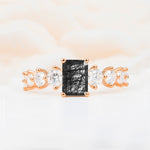 SR12633 Black Rutilated Quartz Ring - Additional view