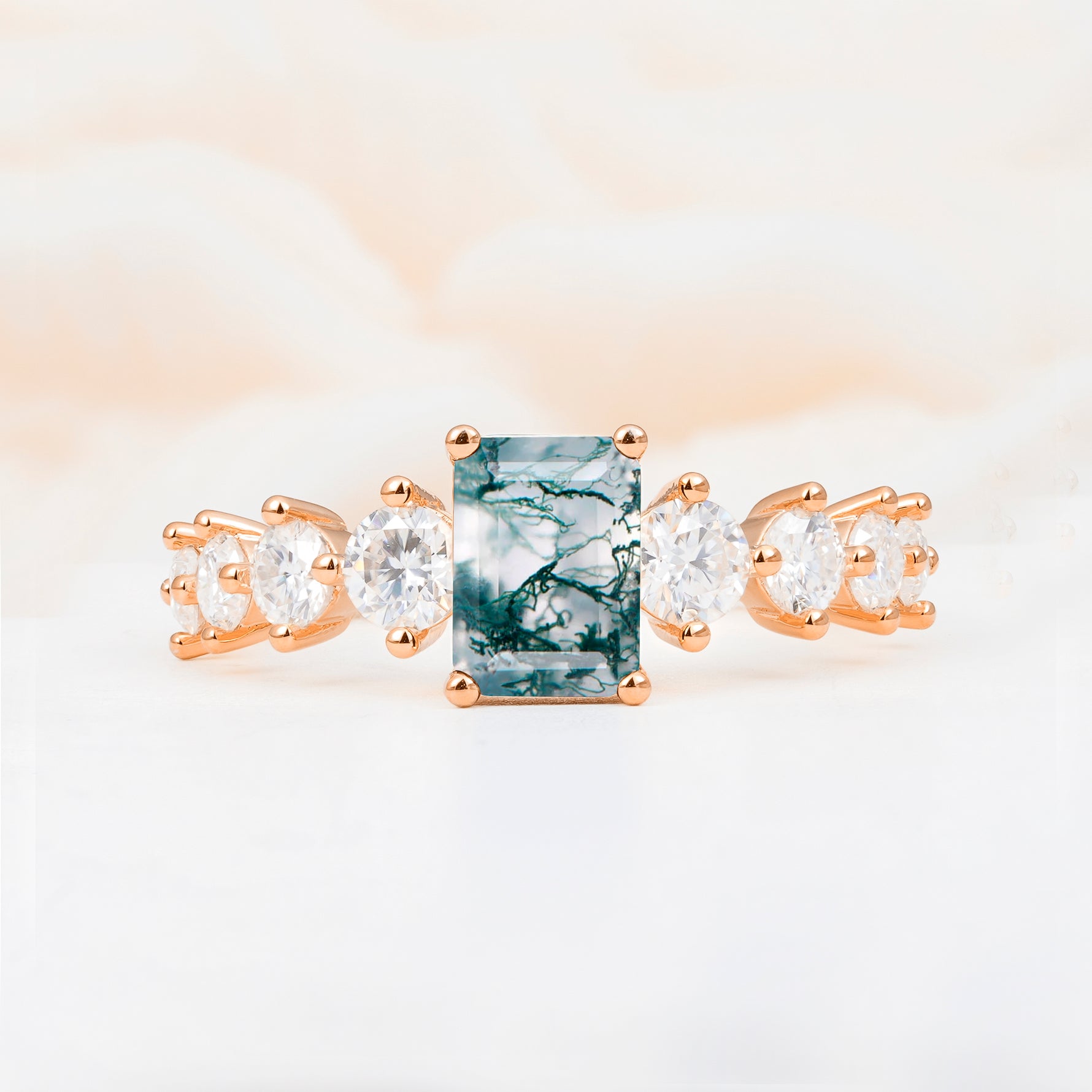 SR12633 Moss Agate Ring - Additional view