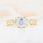 SR12633 Moissanite Ring - Yellow-Gold