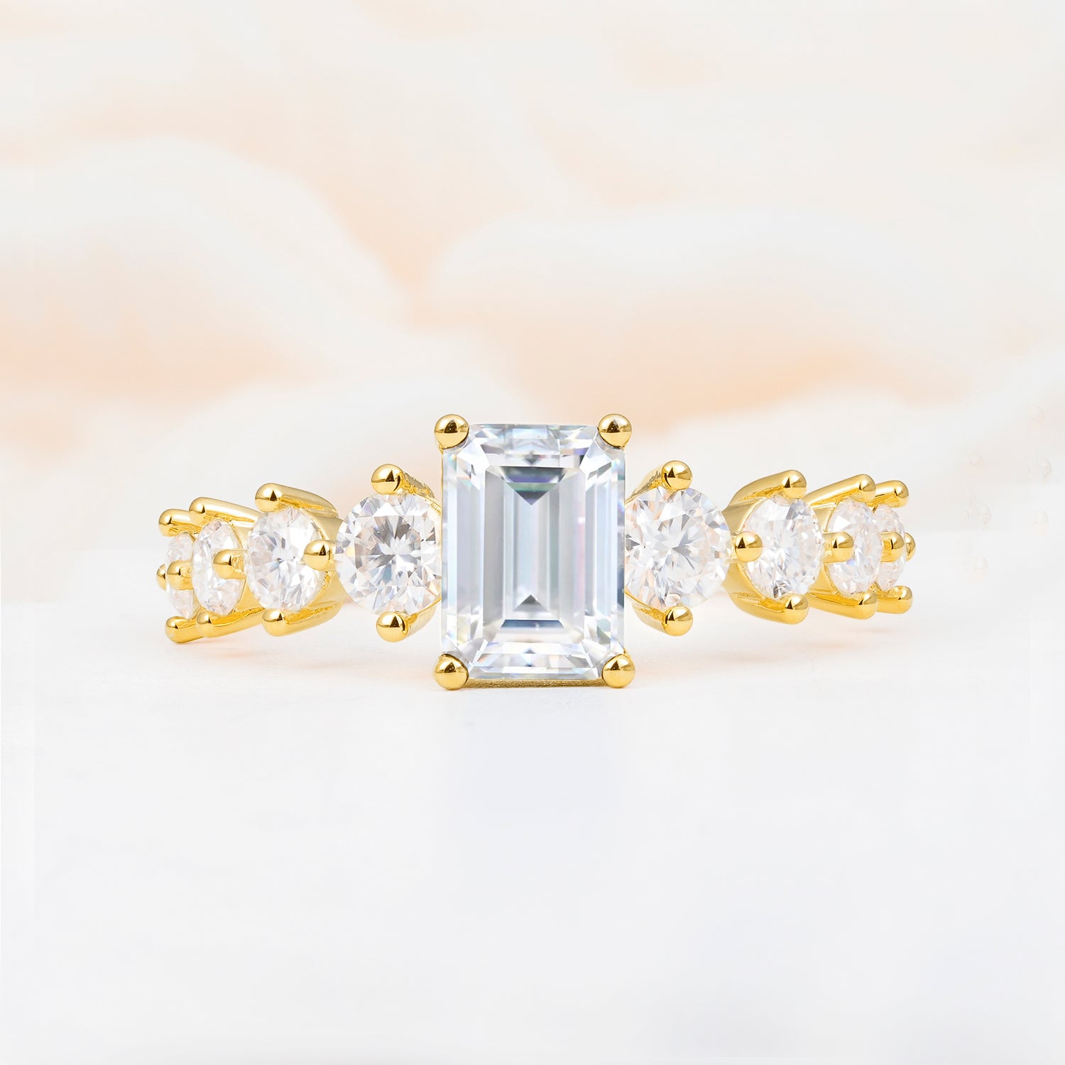 SR12633 Moissanite Ring - Yellow-Gold