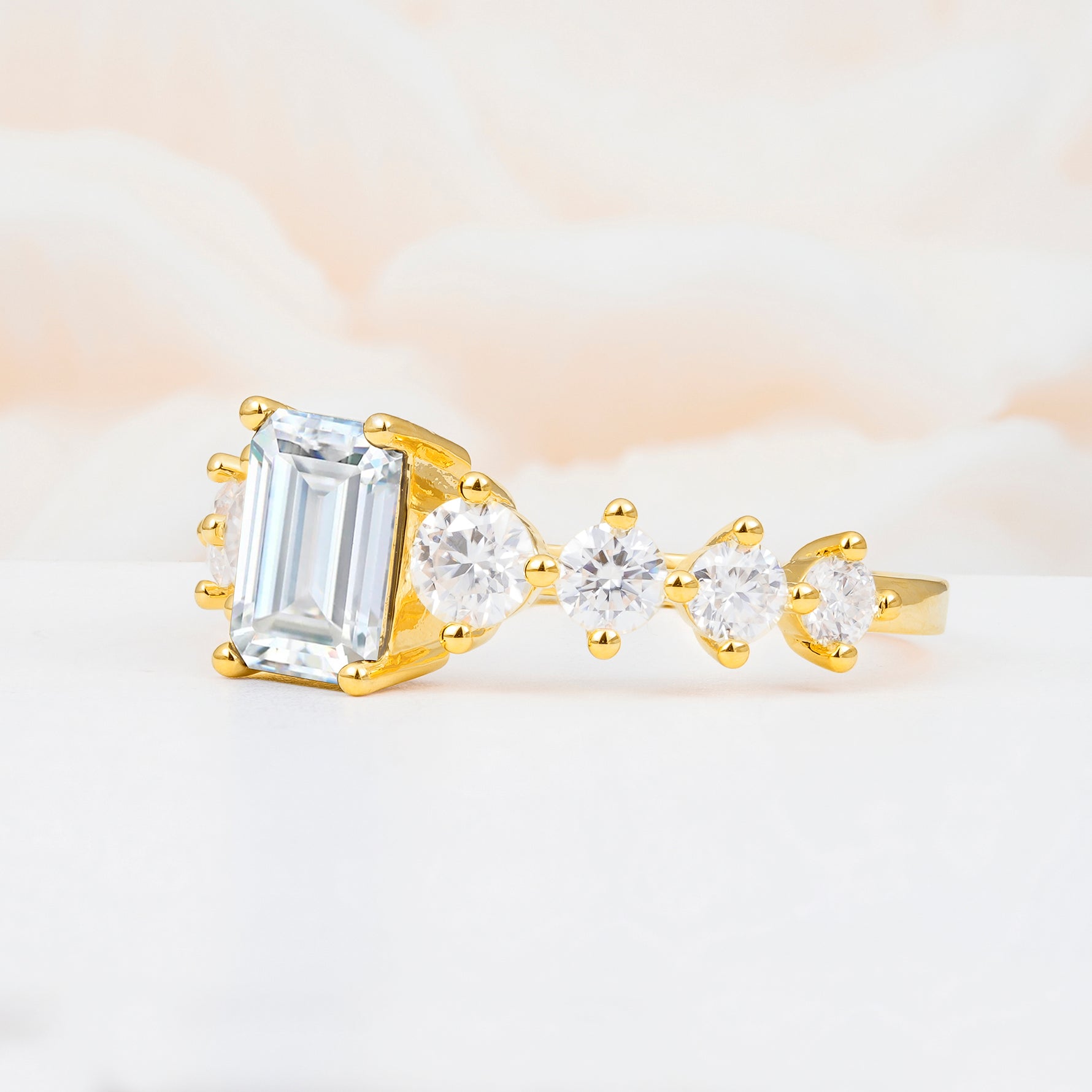 SR12633 Moissanite Ring - White-Gold
