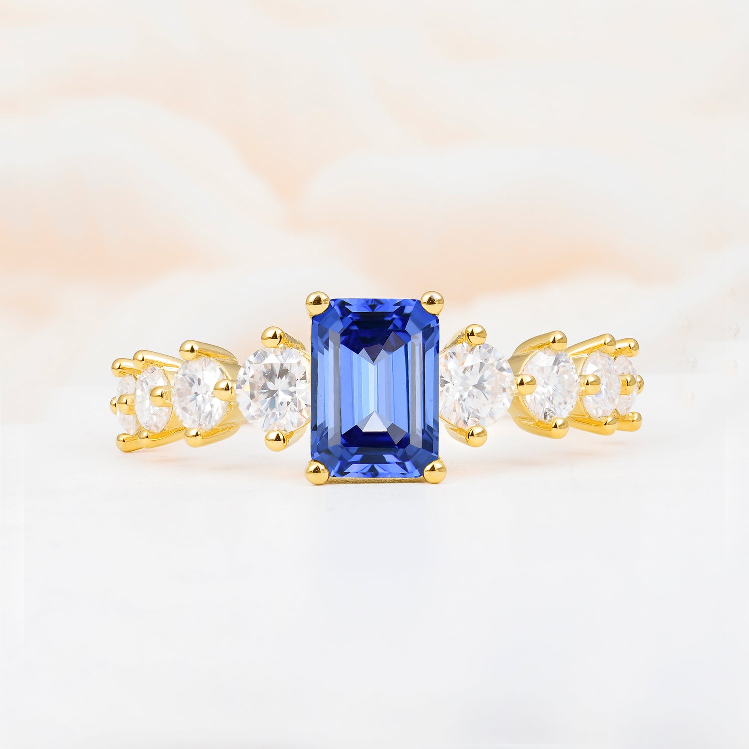 SR12633 Sapphire Ring - Yellow-Gold