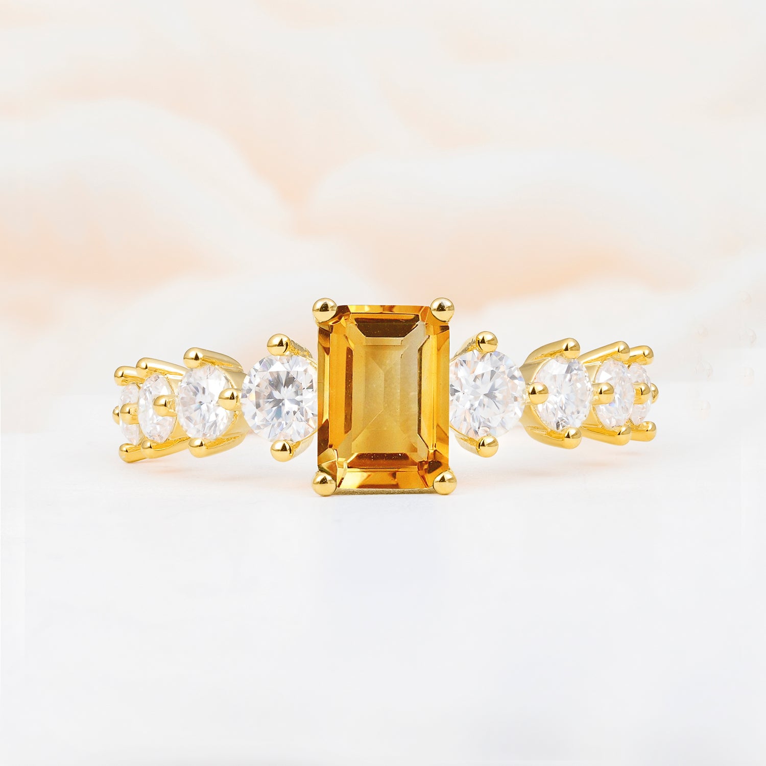 SR12633 Citrine Ring - Yellow-Gold