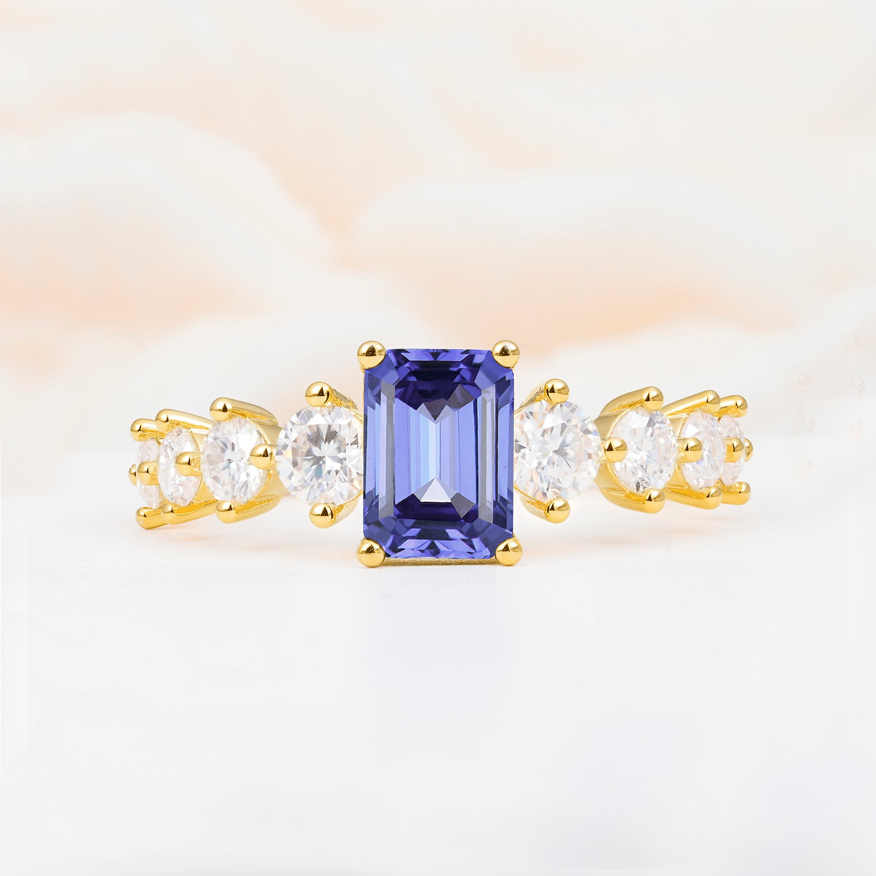 SR12633 Tanzanite Ring - Yellow-Gold
