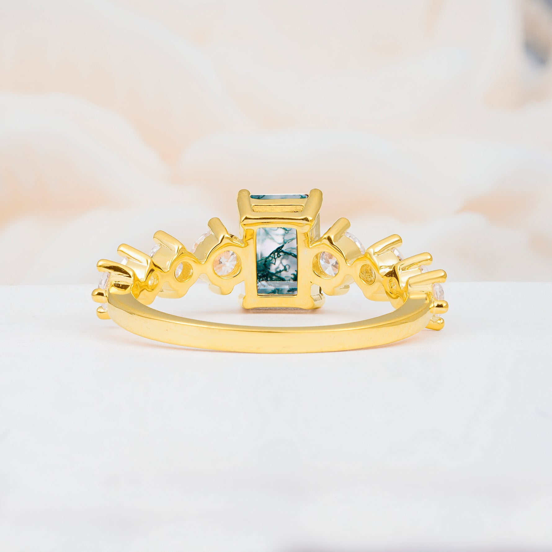 SR12633 Moss Agate Ring - Additional view