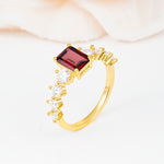 SR12633 Garnet Ring - Additional view