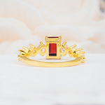 SR12633 Garnet Ring - Additional view