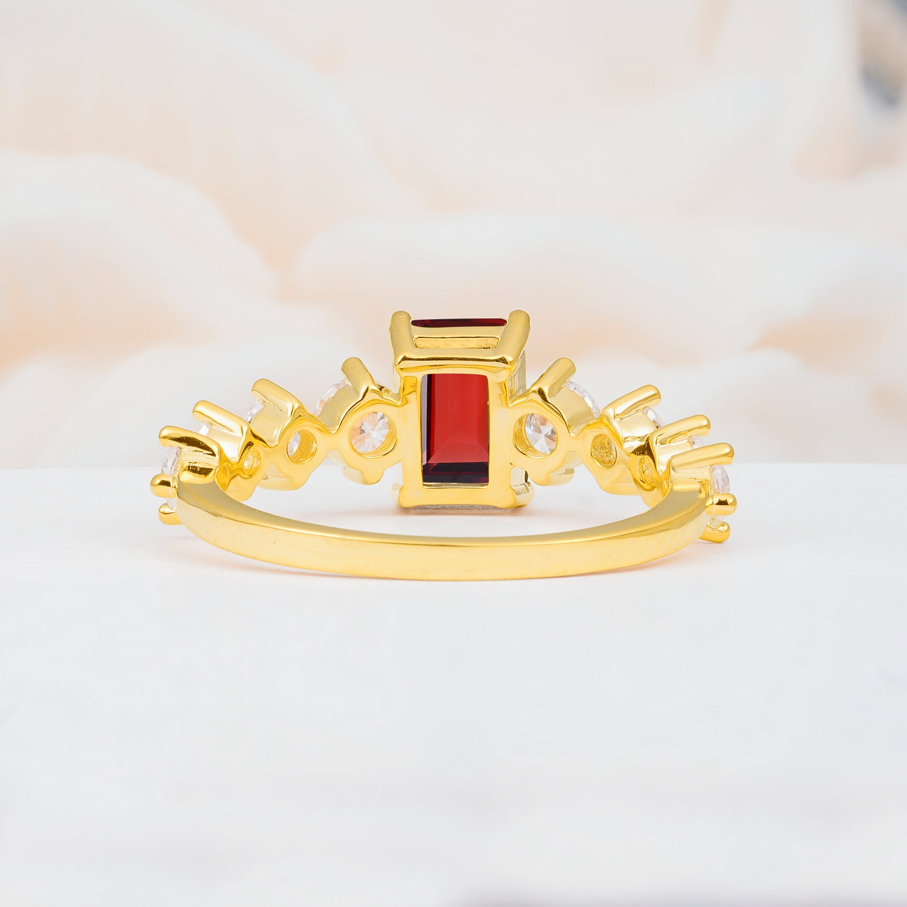 SR12633 Garnet Ring - Additional view
