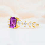 SR12633 Amethyst Ring - White-Gold