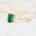 SR12633 Emerald Ring - White-Gold