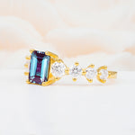 SR12633 Alexandrite Ring - White-Gold