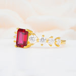 SR12633 Ruby Ring - White-Gold