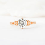 Celtic Knot Round Cut Lab Diamond Engagement Ring for Her - Additional view