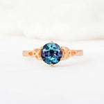 Celtic Knot Round Cut Alexandrite Engagement Ring for Her - Additional view