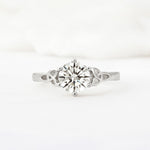 Celtic Knot Round Cut Lab Diamond Engagement Ring for Her - Additional view