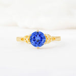 Celtic Knot Round Cut Sapphire Engagement Ring for Her - Additional view
