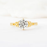 Celtic Knot Round Cut Lab Diamond Engagement Ring for Her - Additional view