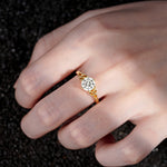 Celtic Knot Round Cut Lab Diamond Engagement Ring for Her - Additional view