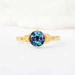 Celtic Knot Round Cut Alexandrite Engagement Ring for Her - Additional view