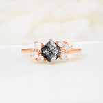 SR12947 Black Rutilated Quartz Ring - Additional view