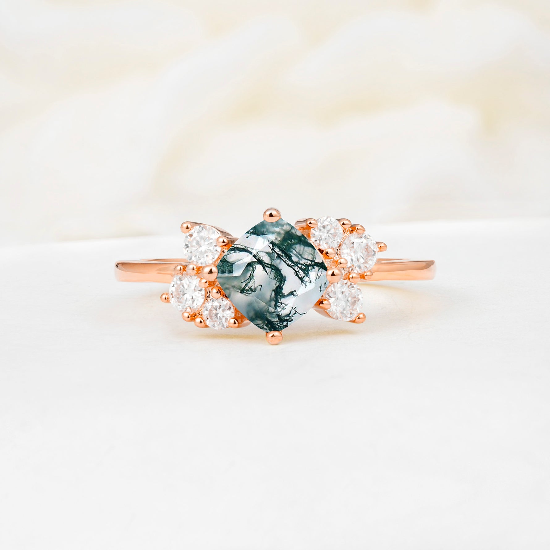 SR12947 Moss Agate Ring - Additional view