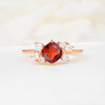 SR12947 Garnet Ring - Additional view