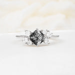 SR12947 Black Rutilated Quartz Ring - Additional view