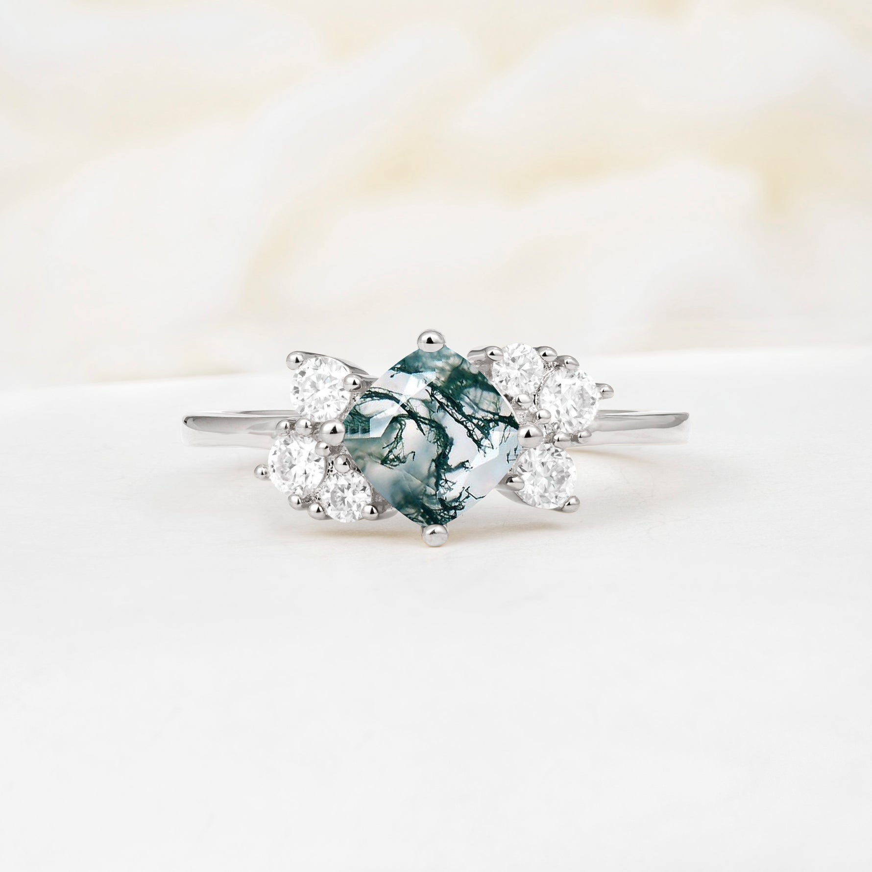 SR12947 Moss Agate Ring - Additional view