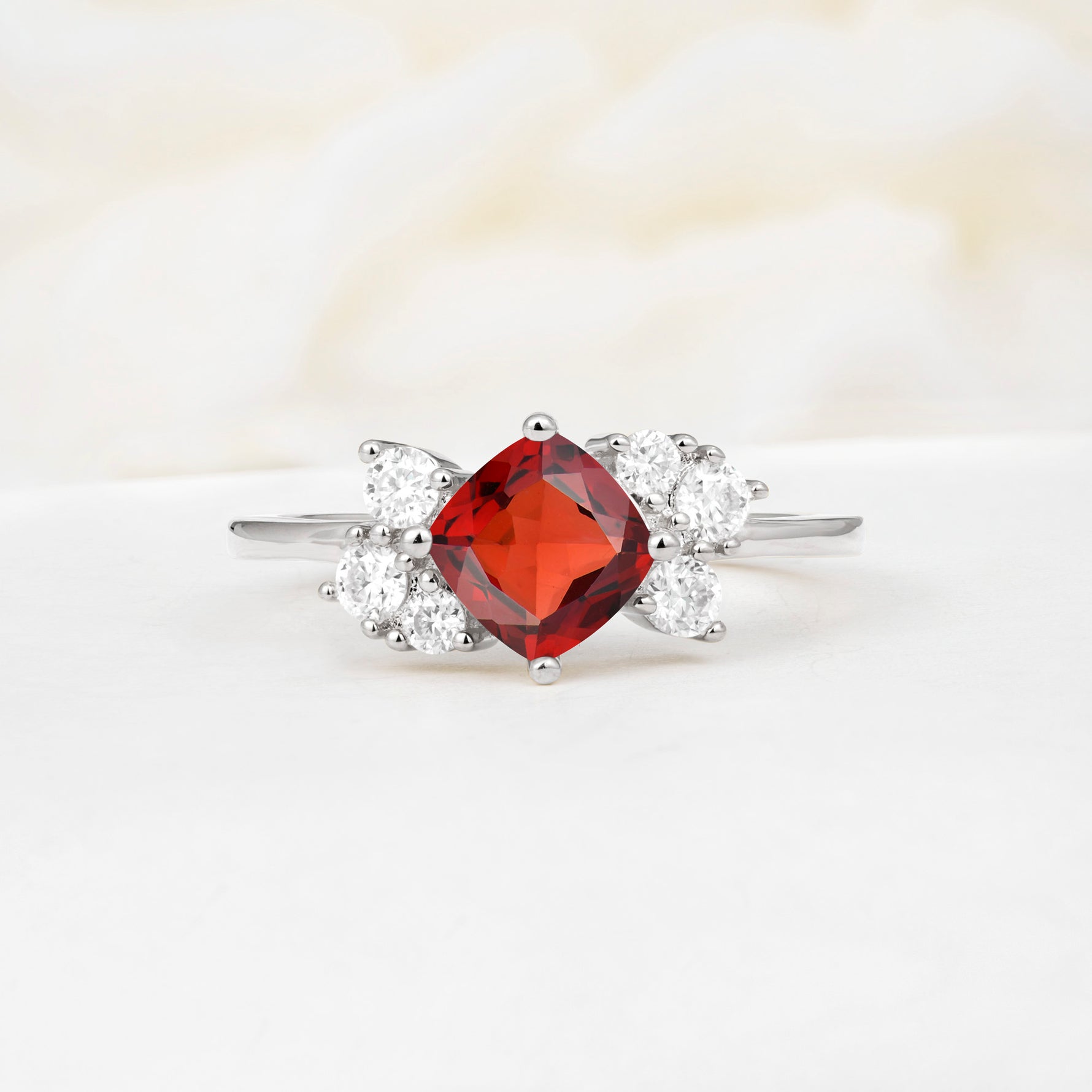 SR12947 Garnet Ring - Additional view
