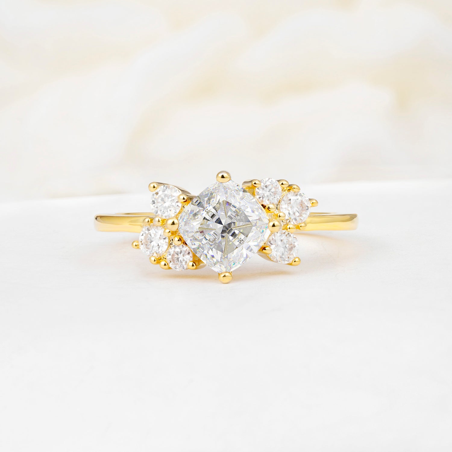 SR12947 Moissanite Ring - Yellow-Gold