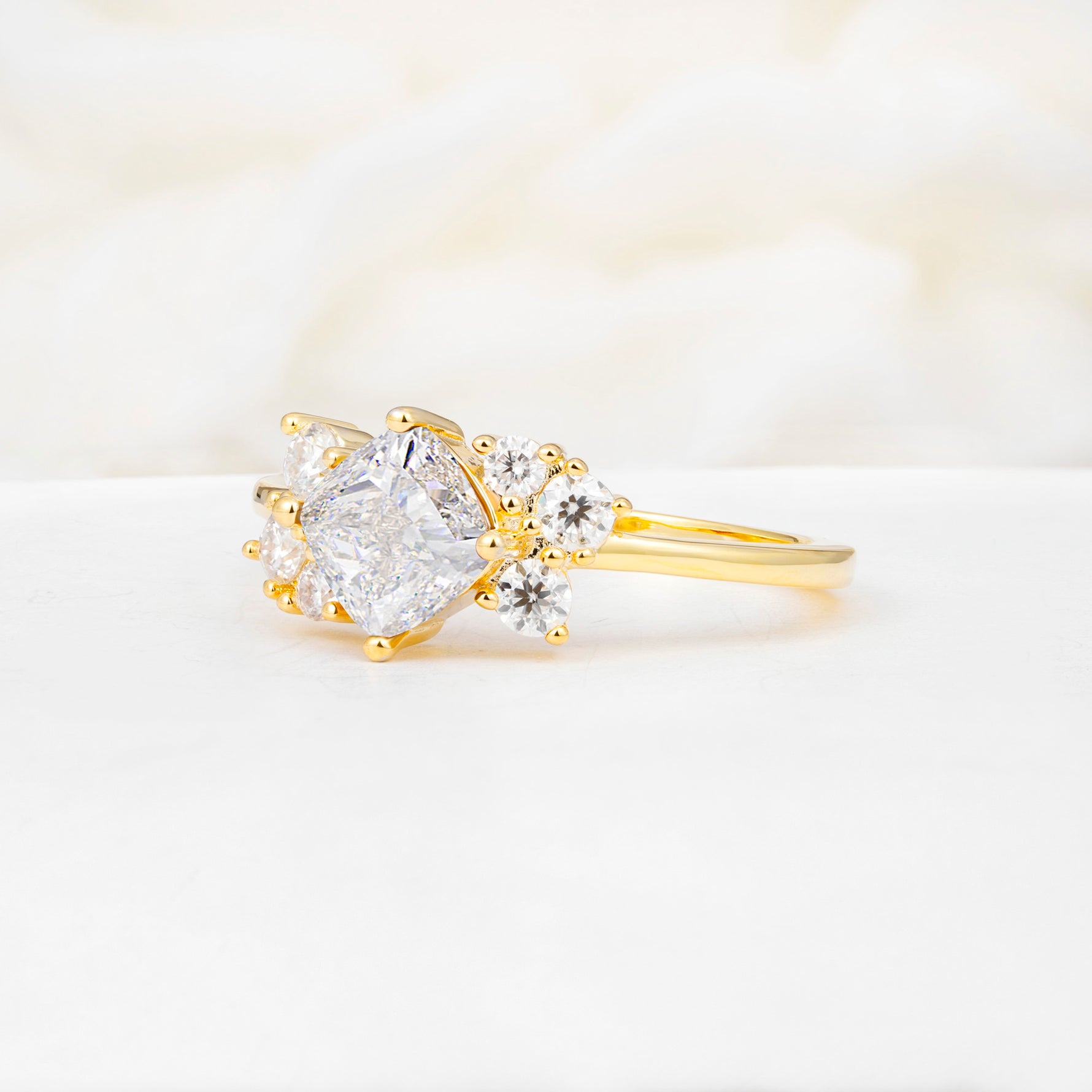 SR12947 Moissanite Ring - White-Gold