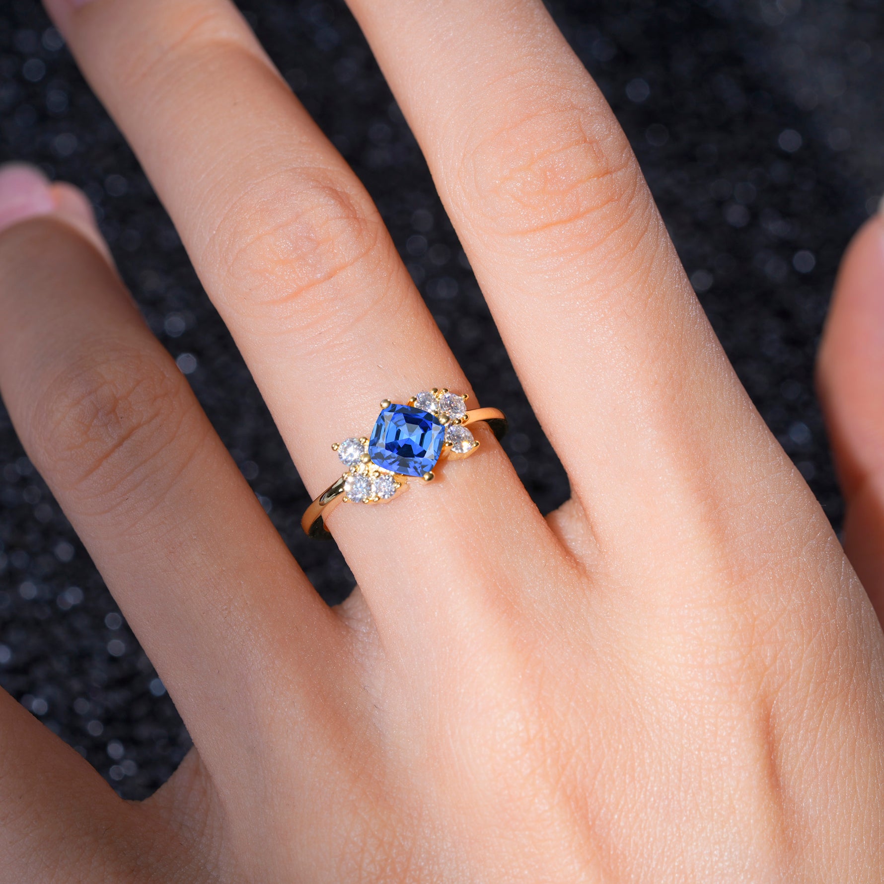 SR12947 Sapphire Ring - Rose-Gold