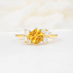 SR12947 Citrine Ring - Yellow-Gold
