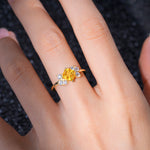 SR12947 Citrine Ring - Rose-Gold
