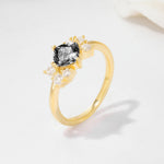 SR12947 Black Rutilated Quartz Ring - Additional view