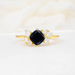 SR12947 Black Onyx Ring - Yellow-Gold