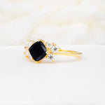 SR12947 Black Onyx Ring - White-Gold